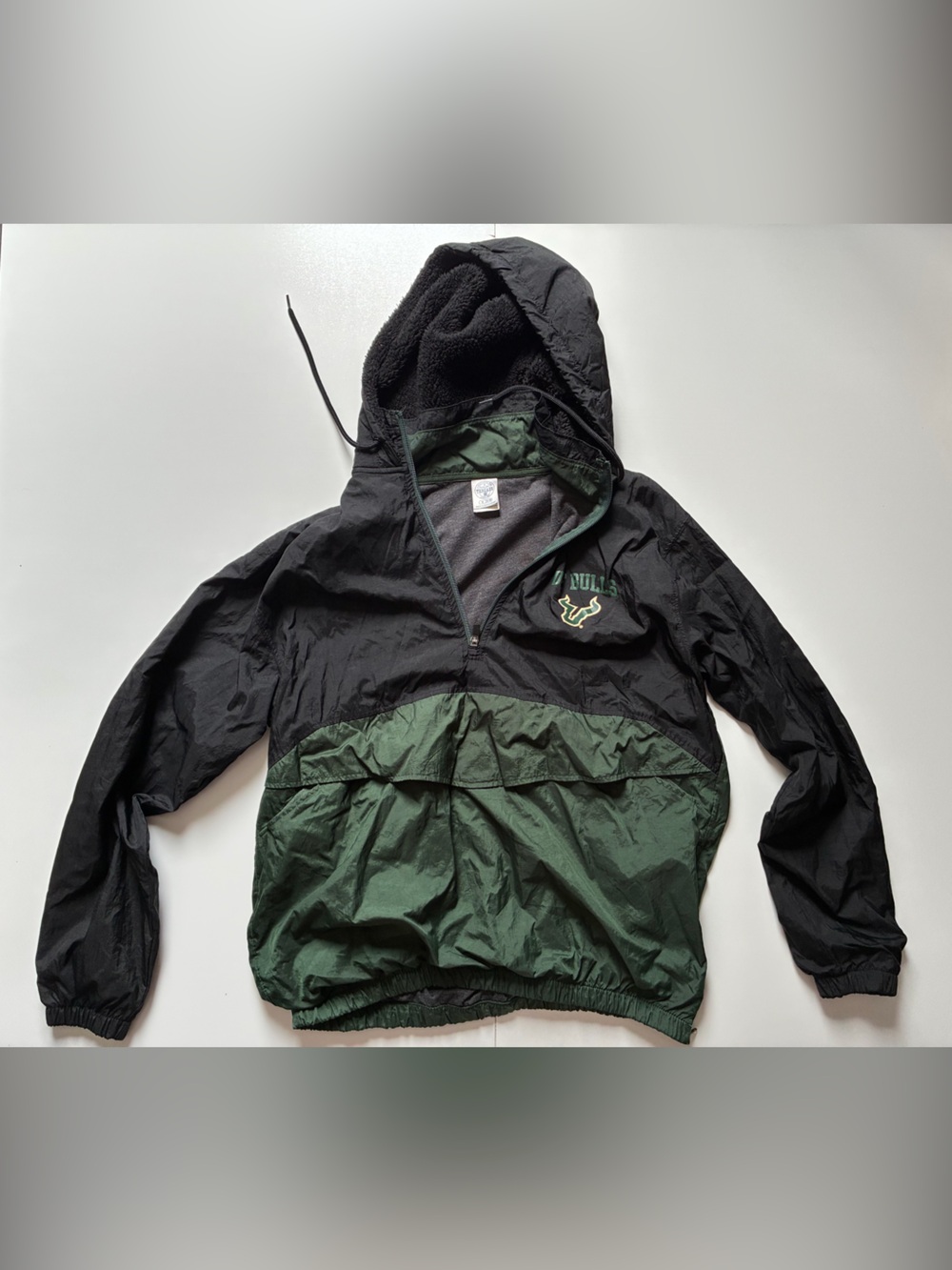 Y2K USF Bulls Windbreaker Green & Black - Medium